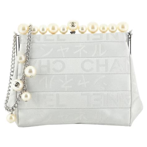 chanel ginza pearl bag|Chanel Ginza Pearl bag Eggshell Cloth ref.398210 .